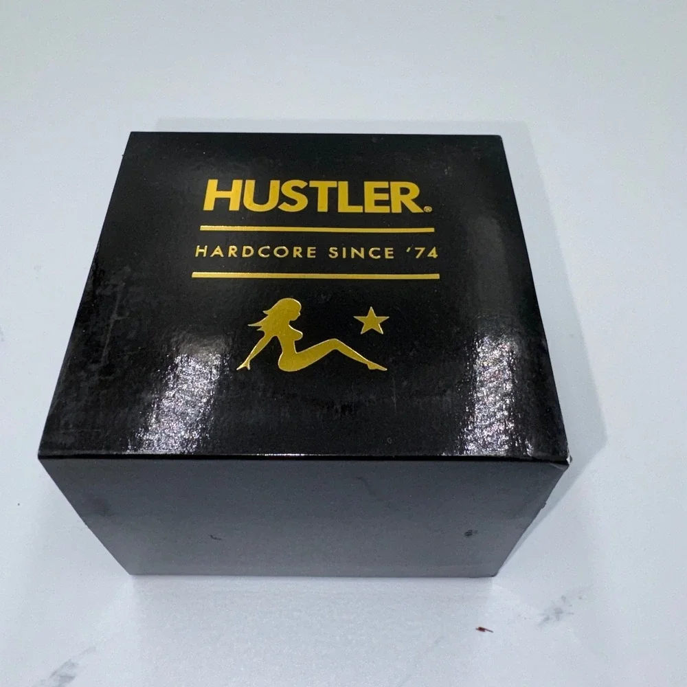 Hustler Pioneer Black Series Shield Gold Watch HUS-PIK-SDG Black Leather Strap